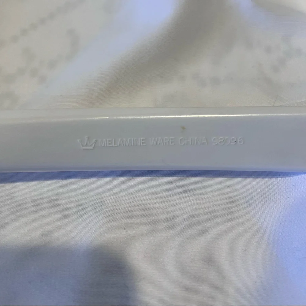 White Melamine Slotted Serving Spoon Set Kitchen Utensils Heat Resistant